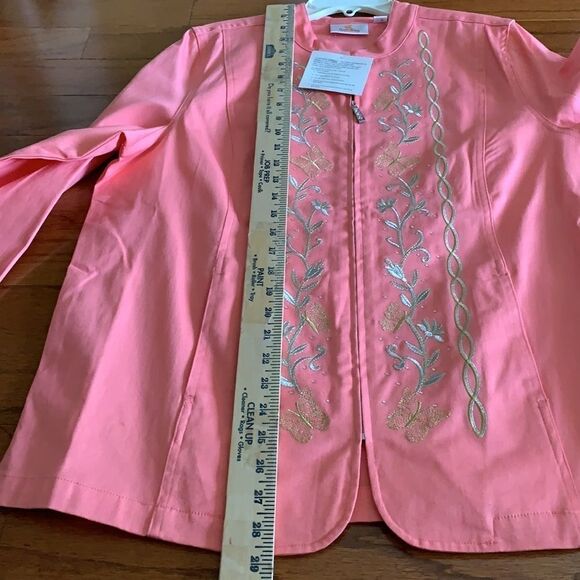 Quacker Factory Large Coral jacket - Picture 7 of 9